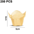 thumbnail image 2 of Revestimientos de papel para hornear cupcakes y muffins, paquete de 250 | Envoltorios resistentes a la grasa: no se rizarán ni quemarán, 2 of 6
