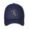 thumbnail image 2 of Daxton Structured Baseball Hat Cap Old English A to Z Letter Number Initial-Navy, Letter V, 2 of 4