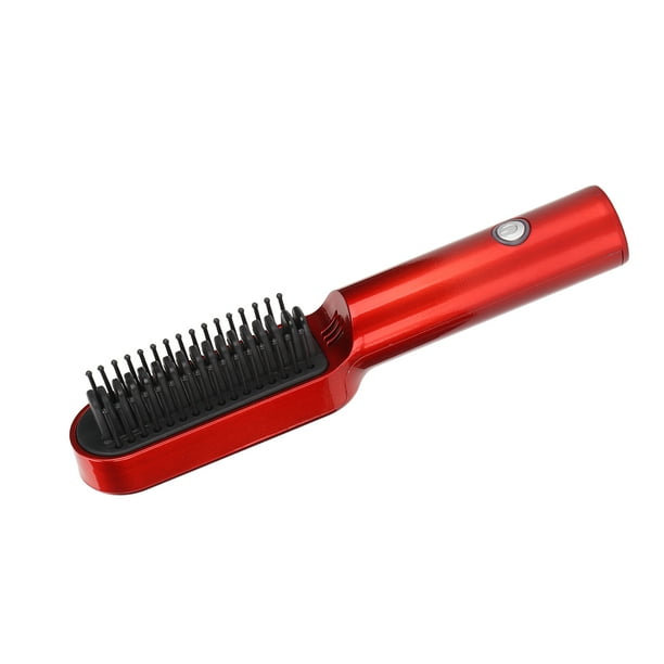 Cepillo De Pelo Eléctrico, Alisador De Pelo Con Carga USB, Peine Rizador, Ergonómico, Portátil, Calefacción Uniforme, Seguro Para El Hogar Para Peinar