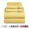thumbnail image 1 of Nestl Juego de Sábanas Matrimonial XL, Suaves Al Instante, Bolsillo Profundo 4 Piezas, Microfibra Suave Lujo Amarillo, 1 of 9