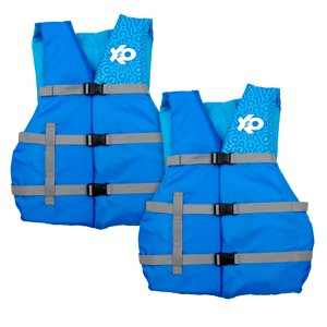X2O Universal 2X/3X Life Vest, 2-Pack, Blue Coral