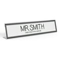 thumbnail image 1 of Printtoo Personalized Desk Name Plate Pretty Classy Black Border Custom Acrylic Office Desk Name Plate Accessory 2x8 Inches, 1 of 5