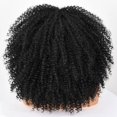 thumbnail image 6 of LHWEN 16 Inch Short Hair Weird Curly Wig With Bangs For Lolita Synthetic Natural Glue Brown Mixed Blonde Wig Beauty Salon Straight Hair Fun Lace Wavy Curls Braided Hair Synthetic Hair bohon, 6 of 9