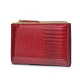 thumbnail image 3 of TAZAG 2026 New Women's Crocodile Pattern Leather Wallet Multifunctional Short Patent Leather ID Bag Card Holder, 3 of 5