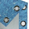 thumbnail image 3 of Ambesonne Aqua Grommet Curtain Single Panel, Vivid Water Surface Waves, 50"x60", Blue Aqua White, 3 of 5
