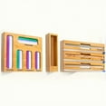 thumbnail image 6 of Bamboo Drawer Organizer for Bag & Wrap Storage, Multi - Compartment, for Kitchen Drawer Tidy（, 6 of 6