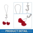 thumbnail image 4 of Unique Bargains 1 Pcs Metal Rhinestone Faux Diamond Car Rear View Mirror Pendant Accessories Car Hanging Ornament Red, 4 of 6