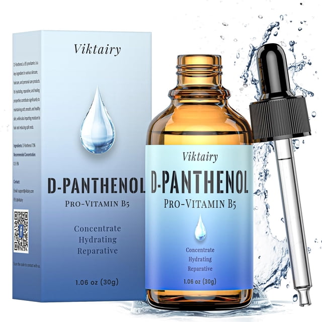 D-Pantenol líquido (30 g, 1 oz), concentrado de provitamina B5, ingrediente activo crudo para la hidratación de la piel. Dexpantenol de grado cosmético para sueros caseros para el cuidado facial, capi