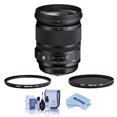 UPC: 0192223117648 | 24-105mm f/4.0 DG OS HSM ART Lens for Nikon F  Bundle with Hoya 82mm UV+CPL Filter Kit  Cleaning Kit  Cleaning Cloth
