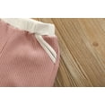 thumbnail image 6 of Yutk Toddler Kids Girls Boys Solid Ribbed Tops Tee Shorts Outfits Set Clothes Pink, 6 of 9