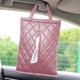 thumbnail image 5 of Caja de pañuelos para coche, diseño de rombos, cuero, colgante para el respaldo del asiento, caja de papel para coche y hogar, dos usos, bricolaje, accesorios para el interior del coche, 5 of 7