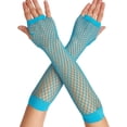 thumbnail image 2 of Dalrosia Lone Fishnet Gloves Fingerless For Women Fish Net Arm Sleeve Mesh Emo Goth Punk 80s Scene Accessories, 2 of 4
