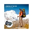 thumbnail image 3 of Walking Stick Multifunctional Hiking Stick Outdoor Camping Aluminum Alloy Crutch Multi Purpose Emergency Tool Survival Stick Black 7 Sections 56.7in, 3 of 5