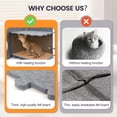 thumbnail image 5 of Heated Cat Bed, Sturdy Felt Cat Beds for Indoor Cats with Heating Pad, Scratch Resistant Cat House Up to 30lbs, Lightweight Cat Houses for Indoor Cats Easy to Clean, Large Cat Cave for Muliple Cats, 5 of 6
