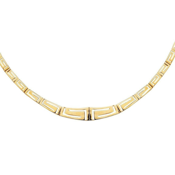 14K Gold Greek Key Necklace