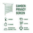 thumbnail image 2 of Vita 80"L x 90"H Camden Vinyl Privacy Screen, Blanc, VA68243, 2 of 3
