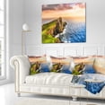 thumbnail image 3 of Designart Ocean Cost at Sunset - Photography Throw Pillow - 18x18, 3 of 5