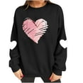 thumbnail image 6 of Ounisa Womens Valentines Sweatshirt Funny Love Heart Long Raglan Sleeve Graphic Shirt Casual Pullover Top, 6 of 8