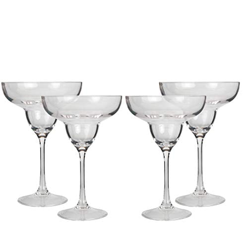 Lily's Home Unbreakable Acrylic Margarita Glasses, Made of Shatterproof Plastic and Ideal for