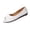 06#White, variant on Women's Peep Toe Ballet Flats with Bow, Slip-On Casual Shoes