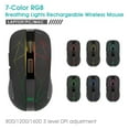 thumbnail image 3 of axGear Sans Fil Mouse RGB LED Lumières Rechargeables USB Nano Récepteur Souris Optiques, 3 of 7