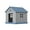 Grey Blue, variant on 31 Inch Indoor Outdoor Dog House for All Dogs, Elevated Floor, Easy Assemble, Anchoring Stakes,HDPE Material Water-Resistant, Gray, Shelter