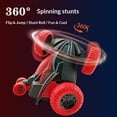 thumbnail image 3 of Remote Control Car for Kids, 2.4GHz RC Stunt Car with 360° Spins & LED Light Wheels, Double-Sided All-Terrain Racing Car Toy, Gift for Boys & Girls Ages 3-8 (Blue), 3 of 7