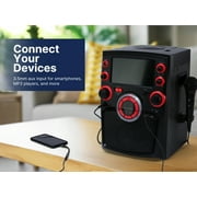 Emerson Portable Bluetooth Karaoke System with 7 LCD Display and Mic Input