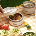 thumbnail image 3 of Lieonvis Caja Térmica Lunch Bento, Juego de Lonchera Apilable con Bolsa Aislante, Bento Boxes Individual de Acero Inoxidable con Cuchara y Palillos Adecuado para Adultos y Niños, 3 of 9