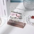 thumbnail image 2 of Office Decor For Women Desk Decorations For Women Office Gifts - Cubicle Inspirational Motivational Desk Desktop Decor Everything Is Figureoutable Cheer Up Gifts Positive Plaque For Friends Coworker, 2 of 8