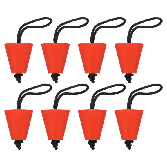 Uxcell Universal Kayak Scupper Plug Kit, 8 Pack Silicone Scupper Plugs Fit for 0.79" to 1.5" Scupper Holes, Red