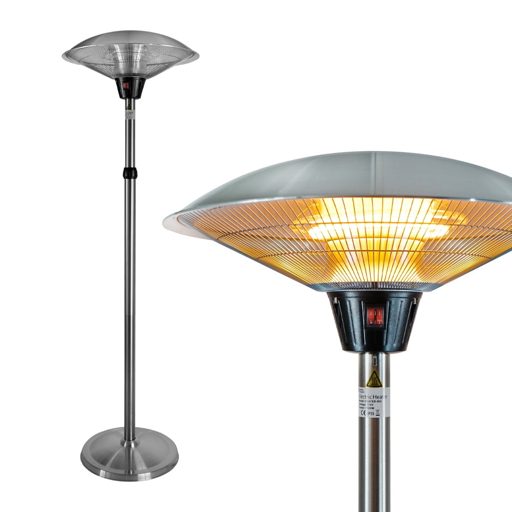 Electric Patio Heater 1500W for Outdoor Heating with Adjustable Height