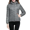 thumbnail image 2 of Niaviben Lightweight Puffer Jacket Women Puffer Jacket Womens with Hood Cropped Puffer Jacket Women Womens Jacket Puffy Jacket Winter Jacket for Women's Jacket Gray S, 2 of 4