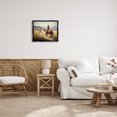 thumbnail image 3 of Stupell Industries Equestrian Horse Riding Scene Landscape Painting Black Floater Framed Canvas Art Print Wall Art, 21 x 17, 3 of 10