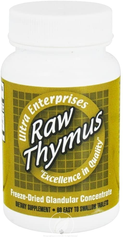 (3 Pack) Ultra Glandulars Ultra Raw Thymus 200Mg 60 Tab
