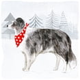 thumbnail image 2 of Borges, Victoria 26x26 White Modern Wood Framed Museum Art Print Titled - Christmas Cats and Dogs IV, 2 of 4