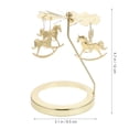 thumbnail image 3 of GOOHOCHY Candelabro giratorio con forma de tiovivo, candelabro de hierro, 3 of 7