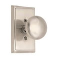 thumbnail image 1 of Brass Accents D07-K537D-NET-619 Quaker Backplate & Netropol Knob Double Dummy Set - Satin Nickel, 1 of 1