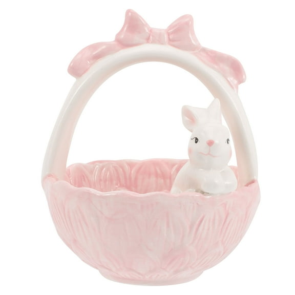 Easter Basket Rabbit Hamster Bunnies Candy Dish for Office Desk Bowl