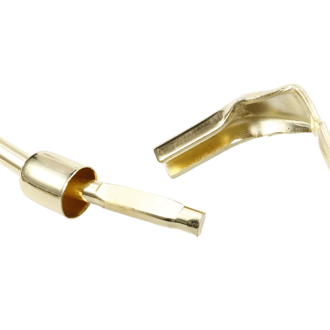 Unique Bargains Height Lamp Harp Finial Harp Holder Set Polished Brass 8", 2 Pack