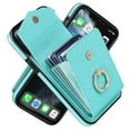 thumbnail image 2 of Elegante funda multifuncional tipo cartera para iPhone 11 Pro con correas, ranura para tarjetas, soporte para anillo, protección para cámara, material de PU, a prueba de golpes y antirrobo., 2 of 5