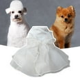 thumbnail image 2 of Elegant Pet Wedding Dress - Lace Bow-Knot Party Dress-up White Princess Dress for Dogs in Summer, 2 of 8