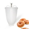 thumbnail image 1 of Una mano Donut Maker Manual Donut Maker Plástico Donut Machine Molde Galleta Donut Maker Donut - Herramienta para hornear DIY (1 PCS, Blanco), 1 of 5