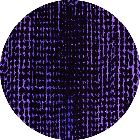 Ahgly Company Indoor Round Abstract Pink Modern Area Rugs, 6' Round