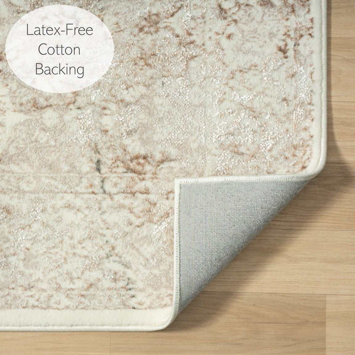 Harlow Hill Bethany 5' x 7' Beige/Cream Diamond Durable Indoor Area Rug
