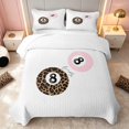 thumbnail image 2 of Erosebridal Billiard Twin Quilt Set Pink Twin Coverlet Set, Pink White 2pcs 1 Bedspread and 1 Pillowcase, 2 of 7