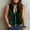 Green, variant on Yigetop Women Sleeveless Waistcoat Vest Deep V Neck Button Front Ruched Slim Corset Style Cropped Tank Top Soft Comfy Black L