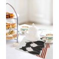 thumbnail image 4 of Cute Cats Kitchen Dish Towels for Drying Dishes Set of 2, Modern Abstract Ink Painting Red Striped Waffle Weave Microfiber Hand Tea Bathroom Towels Quick Dry & Absorbent Towel 12x12, 4 of 7