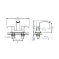 thumbnail image 2 of ALFI brand AB1493-BN Brushed Nickel Two-Handle 4'' Centerset Bathroom Faucet, 2 of 6