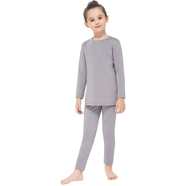 Thermal Underwear for Girls Fleece Lined Long Johns Set Kids Base Layer  Ultra Soft 